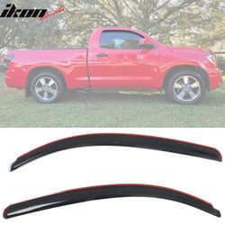Fits 2007-2017 Toyota Tundra Standard Cab Acrylic Window Visors In Channel Deflector