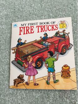 Vintage 1993 My First Book of Fire Trucks Golden Little Look-Look Jack C. Harris