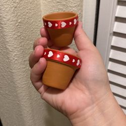 Ceramic Miniature Flower Pots (Qty Of 2)