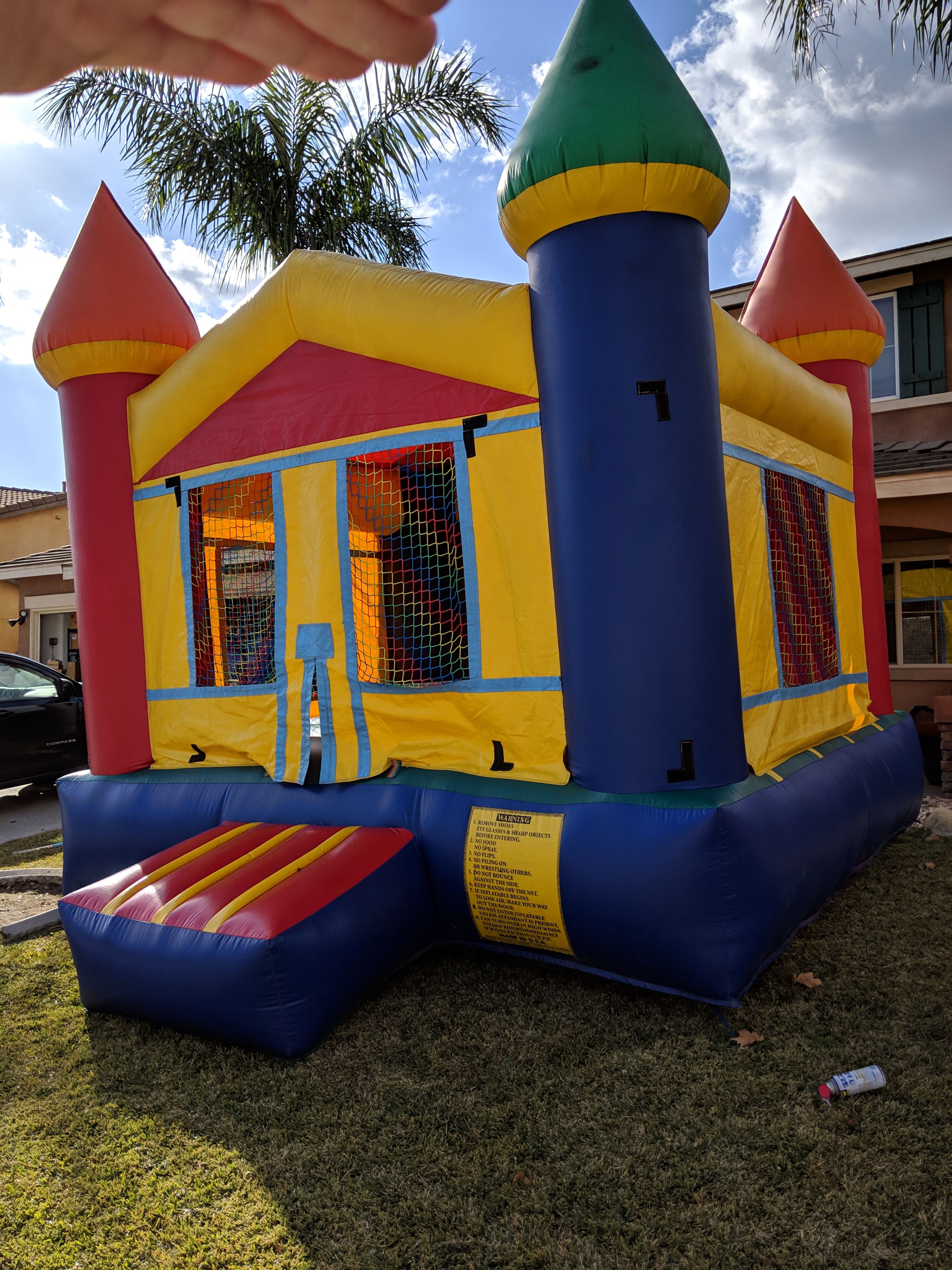 13 x 13 Castle jumper bounce house bouncer, used, firm