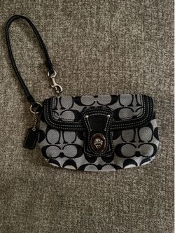 Coach legacy wristlet in black