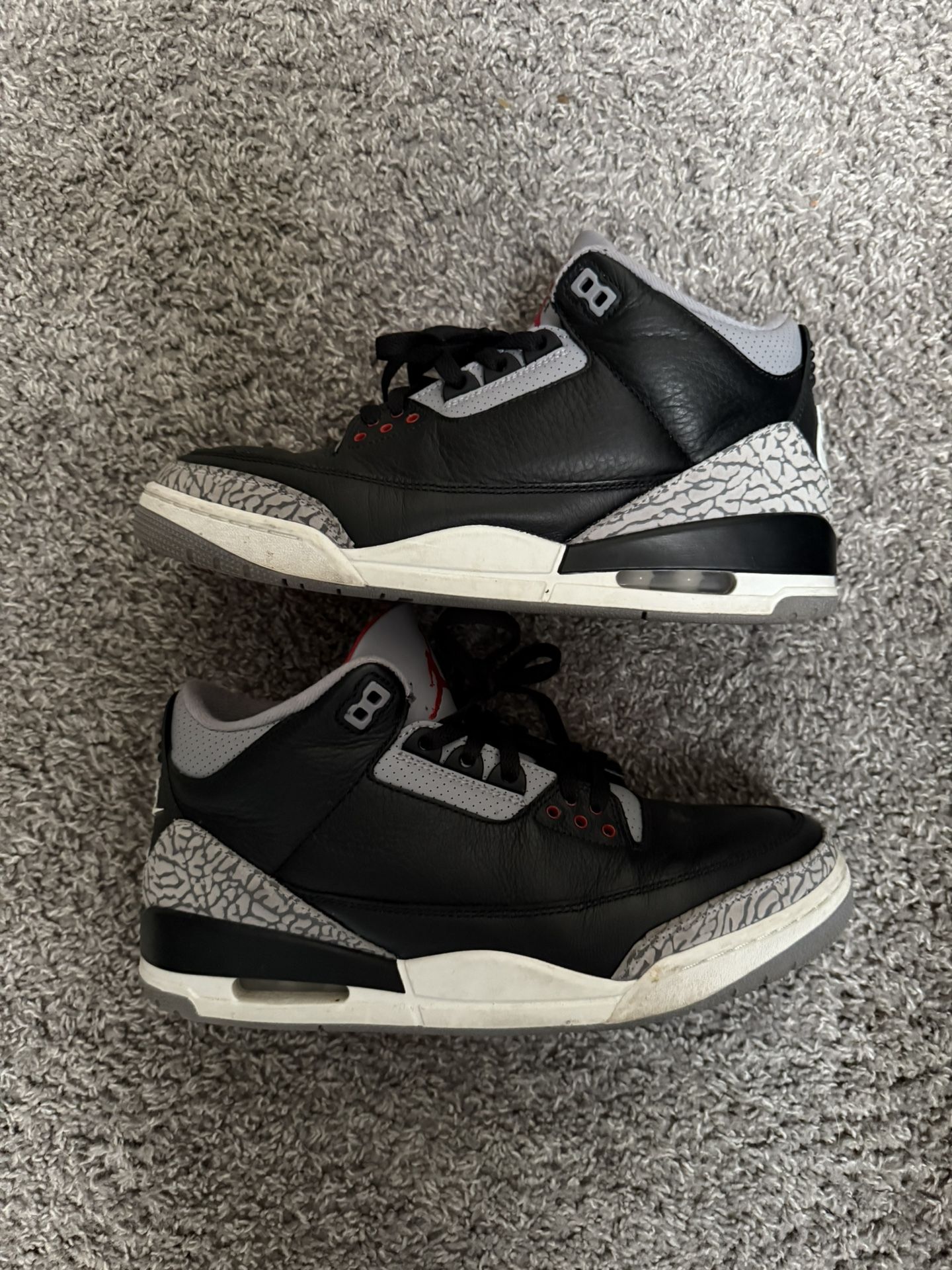 Used Retro Jordan 3 ‘Black Cement’ size 10
