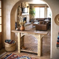  Rustic Handmade Entryway Console Table Sofa Table Hallway Table Southwestern Farmhouse Decor