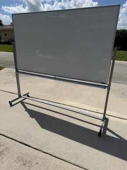 Large 72x40 Double-Sided Magnetic Whiteboard on Wheels – Industrial Grade