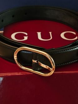 Gucci Black Leather Belt