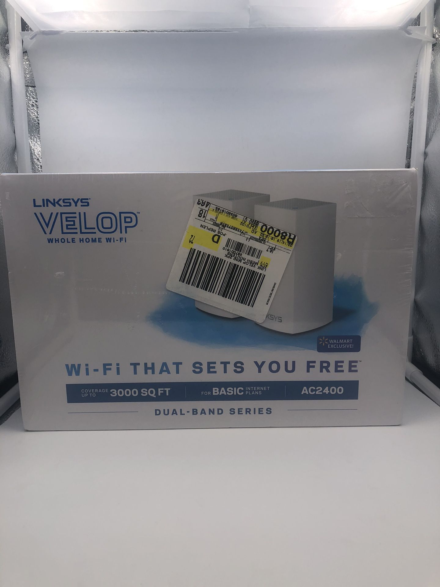 Brand new Linksys Velop Dual Band AC2400 Intelligent Mesh WiFi Router Replacement System | 2 Pack | Coverage up to 3,000 Sq Ft | Walmart Exclusive