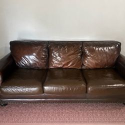 Bernhardt Genuine Leather Sofa - FREE DELIVERY