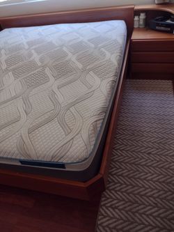 Ca King bed frame set with 2 large drawers and 2 nightstands
