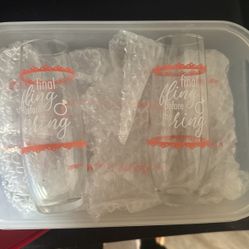 Ten Bachelorette champagne Flutes