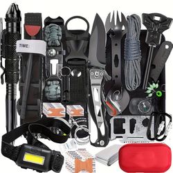 Brand New Survival Kit, Gifts for Men Dad Husband, Emergency Survival Gear and Equipment 19 in 1, Fishing Hunting Birthday for Men, Camping Accessorie