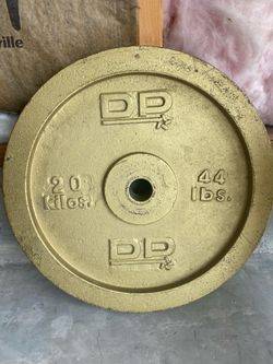 2 Vintage DP 44lbs (20 kilo) cast iron plates