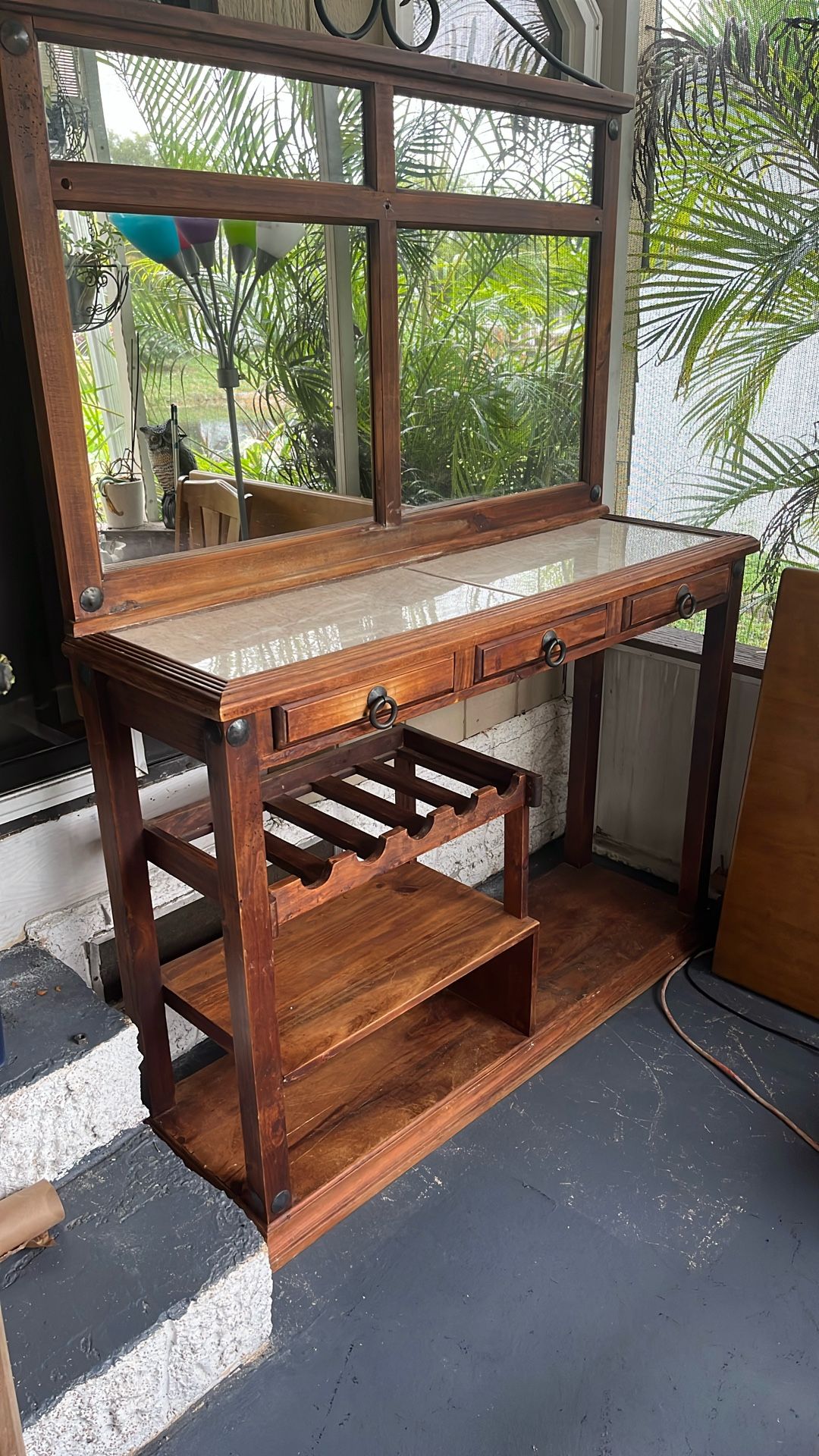 Wine/ Cigar Rack ( Also Space For A Mini Fridge)