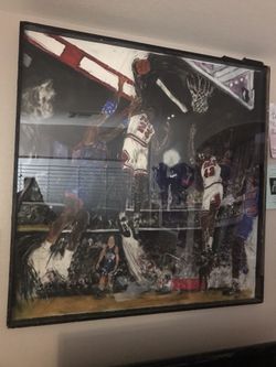 Michael Jordan original Oil Painting .........
