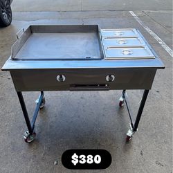 plancha para tacos 20x24 con 3 compartimientos