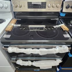 30 in. Burner Element Free-Standing Double Oven Electric Range in g Stainless Steel with convection and Air Fry