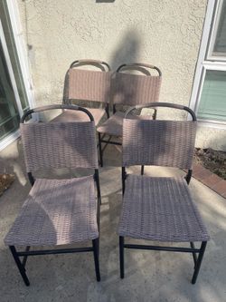 Threshold Outdoor Wicker Patio Dining Chairs – Set of 4