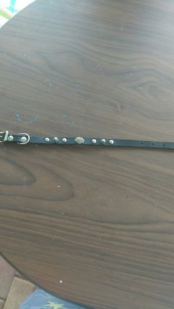 Small dog Harley Davidson leather collar