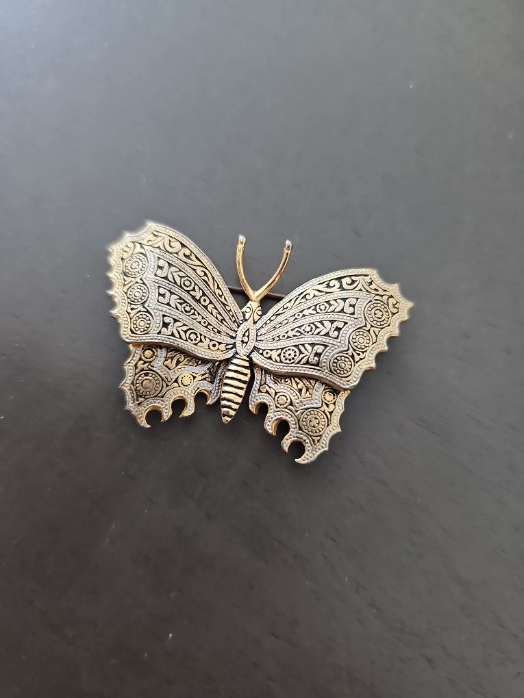 Vintage Gold And Silver Brooch