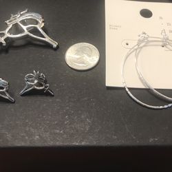 Pendent /pin Earrings Set