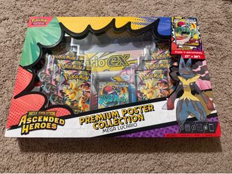 Ascended heroes premium  poster collection Mega Lucario