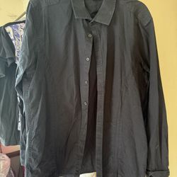 Large Black Dress Shirt.