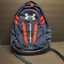 Under Armour Hustle 5.0 Backpack NWT – Academy Navy Blue / Red 1361176-409