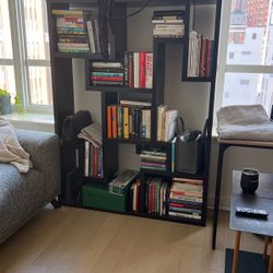 Westelm Geometric Bookshelf, Dark Brown