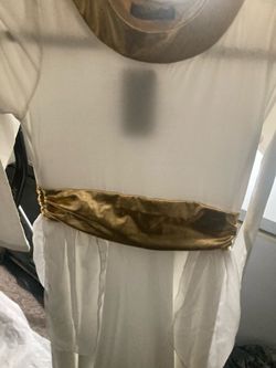 White and gold dress