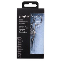 gingher stork embroidery scissors 3-1/2” 8cm silver color