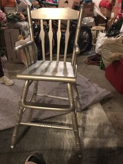 Metallic Silver high chair