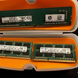 RAM (8GB-desktop. 2X 4GB-laptop)