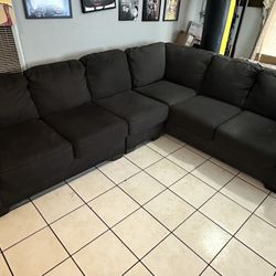 Beautiful Large Dark Grey Couch 