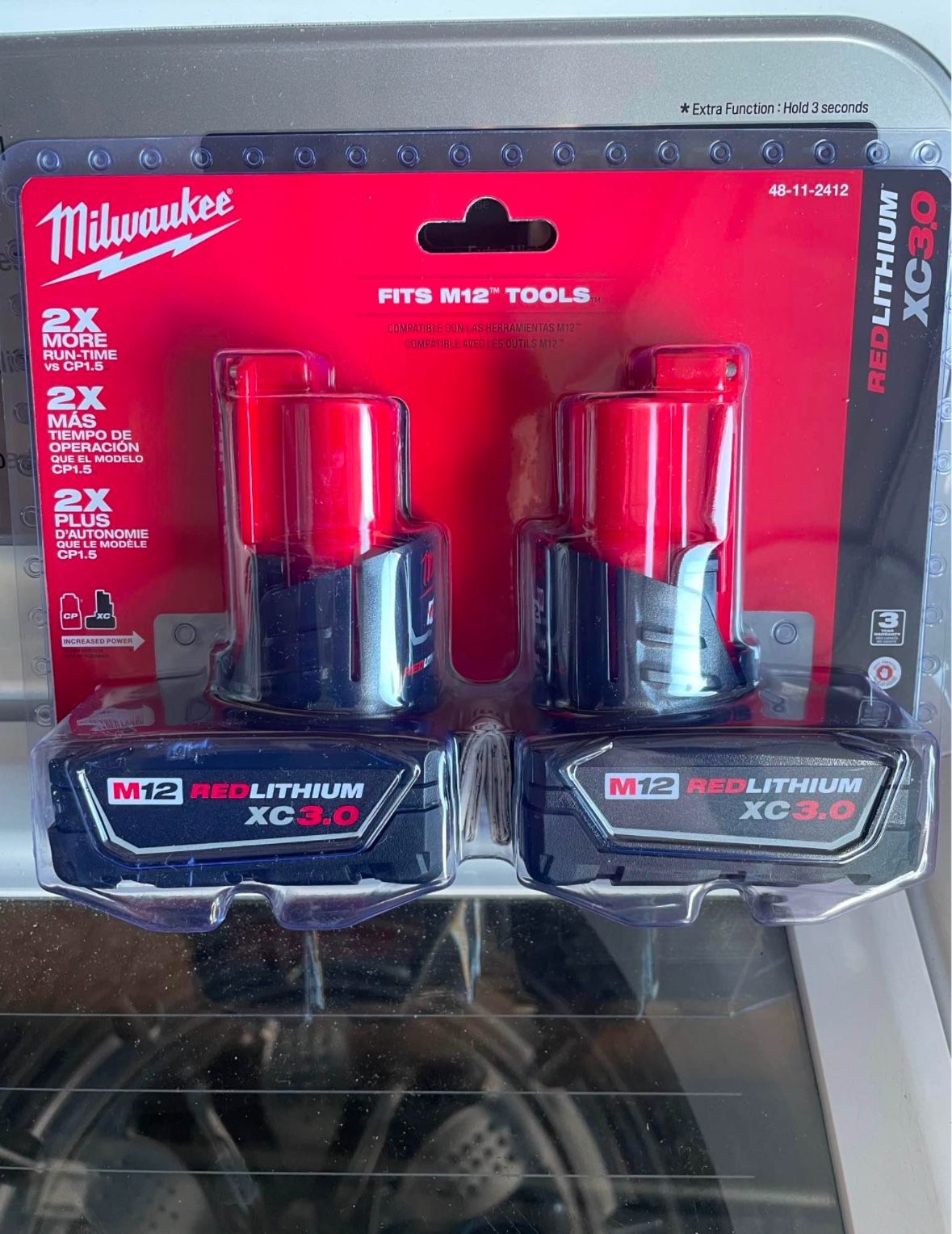 Milwaukee M12 Red Lithium XC 3.0 Battery Pack (Both for $75) READ DESCRIPTION