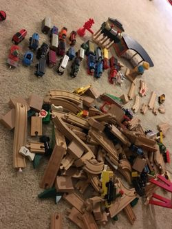 Thomas train track and trains