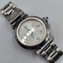 Cartier Pasha Grille 38mm Automatic Steel Watch W31040H3