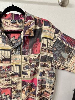 Star Wars Return of the Jedi Comic Print Button-Up Shirt