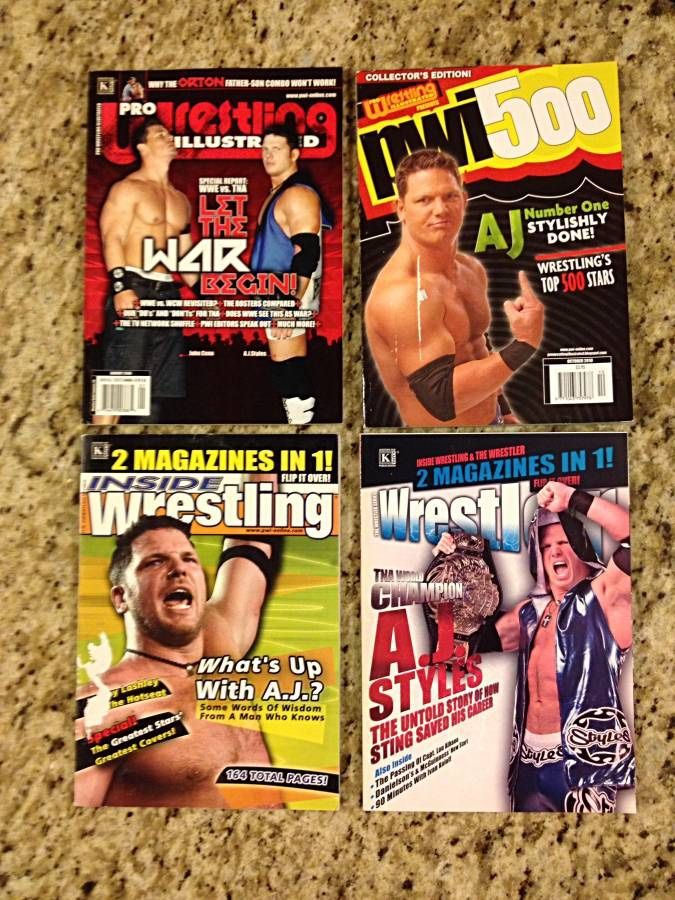 AJ STYLES WRESTLING MAGAZINES - WWE TNA