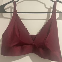 NWOT PINK size L Pullover Burgundy Satin Bra
