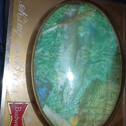 Budwiser lighted 3D  bubble trout bar advertising 1950's