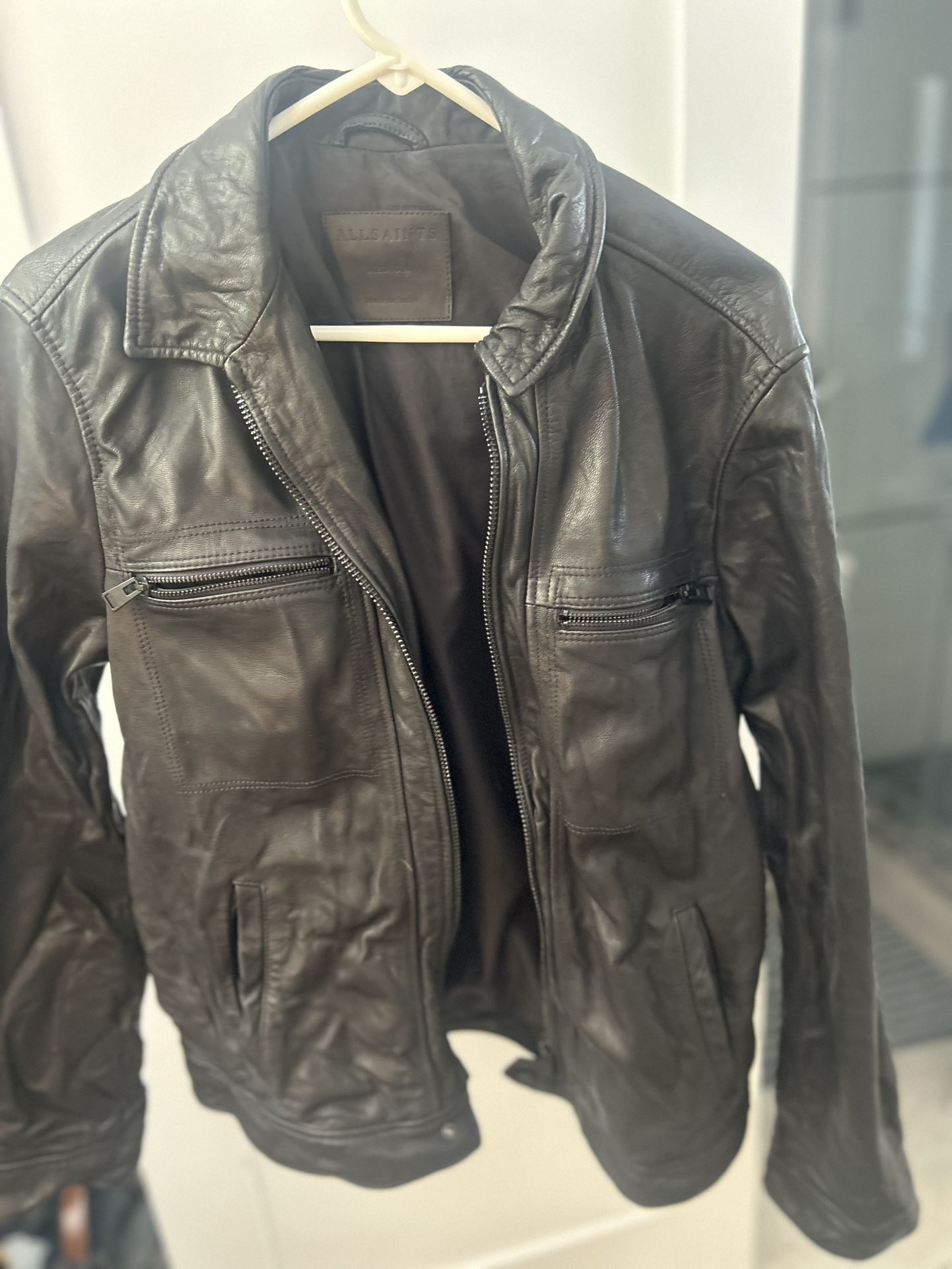 Like New All saints goat Leather Jacket Men’s Medium