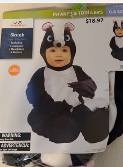 Infant Skunk Halloween Costume 0-6 Months