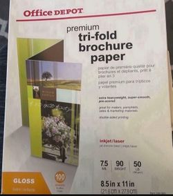 TRI-FOLD BROCHURE PAPER- BRAND NEW