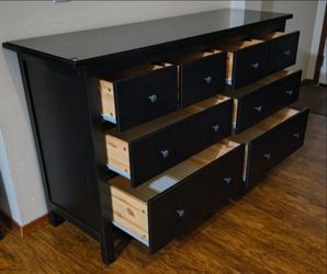 Ikea Hemnes 8-drawer dresser with glass top