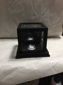 Baseball display case mirrored , wood and glass