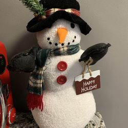 INDOOR/IUTDOOR SNOWMAN CHRISTMAS GREETER