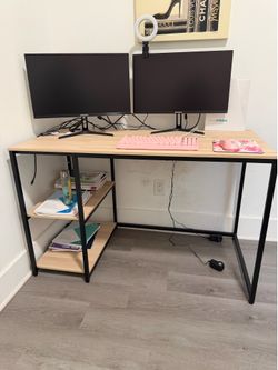 Computer Desk With Shelves