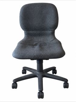 Gray Fabric Office Chair with Wheels