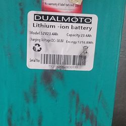 52v 23.4 Ah Escooter Battery