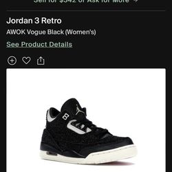 Jordan 3 Retro AWOK Vogue