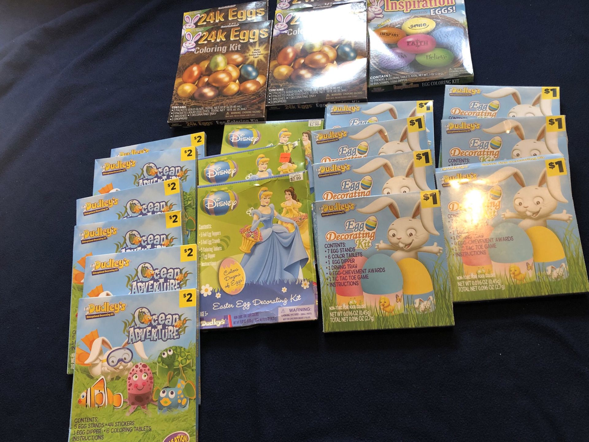 Lot of Easter decorating kits - 19 total - make an offer